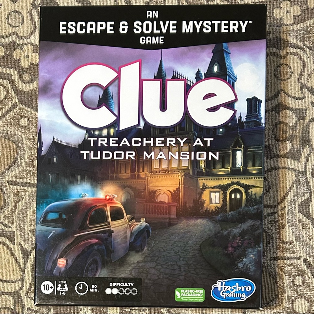 NIB Clue - Treachery at Tudor Mansion - An Escape & Solve Mystery Game